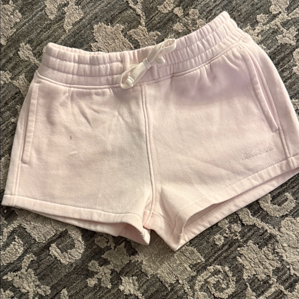abercrombie kids Pale Pink Drawstring Lounge Shorts